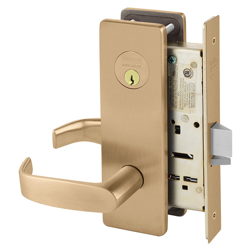 Mortise Lock Satin Bronze Clear Coated