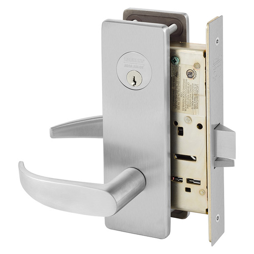 Classroom Mortise Lock with P Lever and LS Escutcheon Satin Chrome Finish