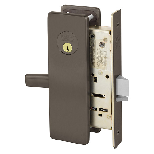 Storeroom Service Mortise Lock with B Lever and LS Escutcheon Oil Rubbed Bronze Finish