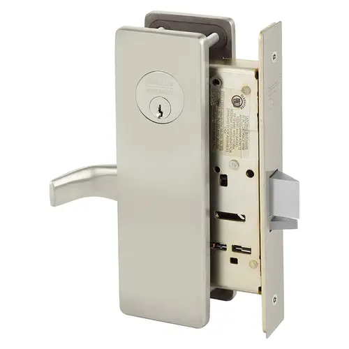 Mortise Lock Satin Nickel Plated Clear Coated