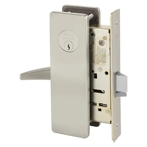 Mortise Lock Satin Nickel Plated Clear Coated