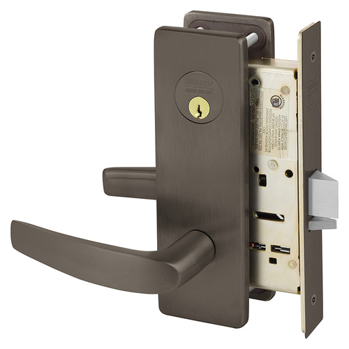 Storeroom Closet Mortise Lock with B Lever and LS Escutcheon Oil Rubbed Bronze Finish