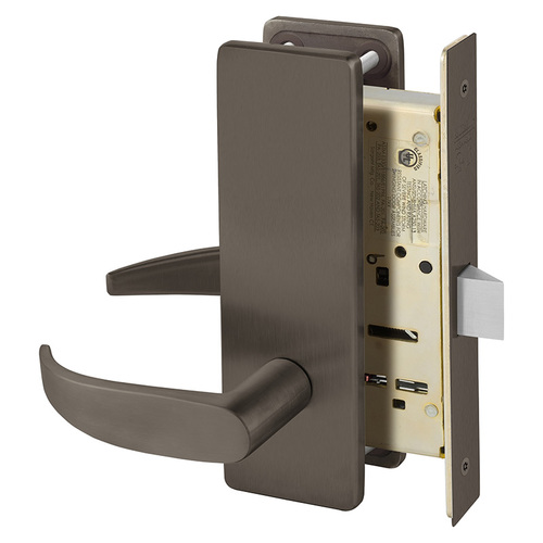 Passage Mortise Lock with P Lever and LS Escutcheon Oil Rubbed Bronze Finish