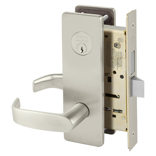 Mortise Lock Satin Nickel Plated Clear Coated