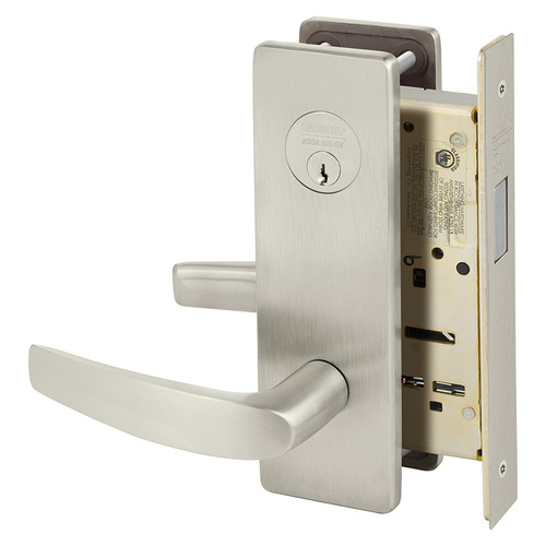 Mortise Lock Satin Nickel Plated Clear Coated