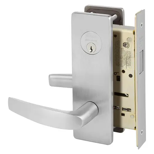 Dummy Trim Deadlock Double Cylinder with Deadbolt Mortise Lock with B Lever and LS Escutcheon Satin Chrome Finish