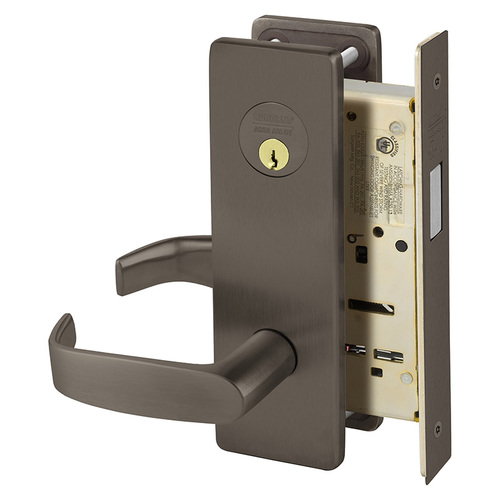 Dummy Trim Deadlock Double Cylinder with Deadbolt Mortise Lock with L Lever and LS Escutcheon Oil Rubbed Bronze Finish