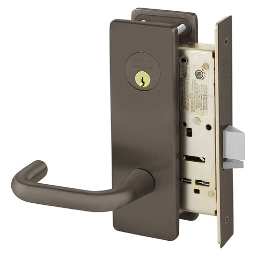 Closet Mortise Lock with J Lever and LS Escutcheon Oil Rubbed Bronze Finish