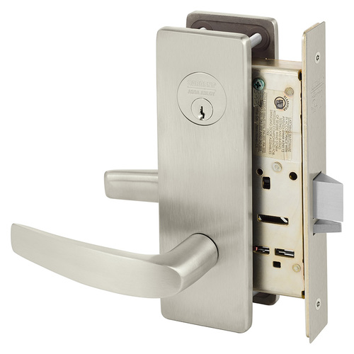 Mortise Lock Satin Nickel Plated Clear Coated