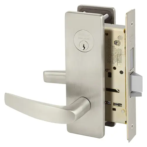 Mortise Lock Satin Nickel Plated Clear Coated