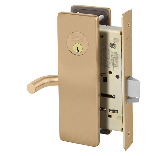 Mortise Lock Satin Bronze Clear Coated