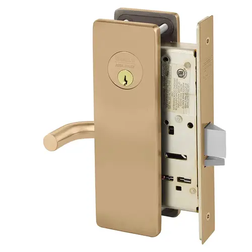 Mortise Lock Satin Bronze Clear Coated