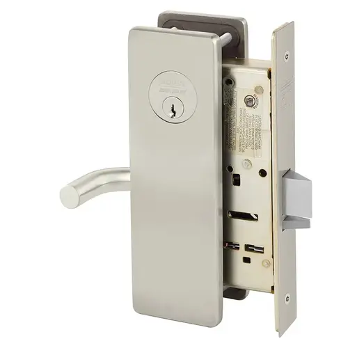 Mortise Lock Satin Nickel Plated Clear Coated