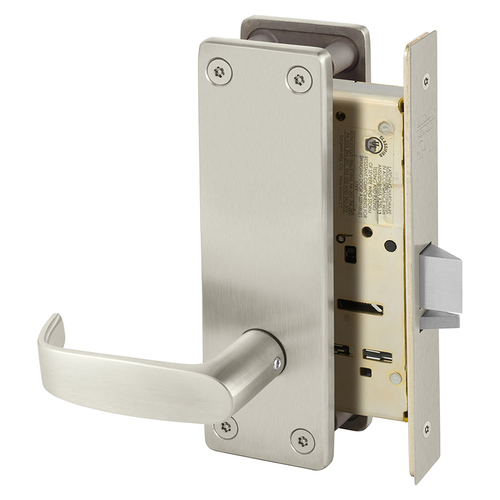 Mortise Lock Satin Nickel Plated Clear Coated