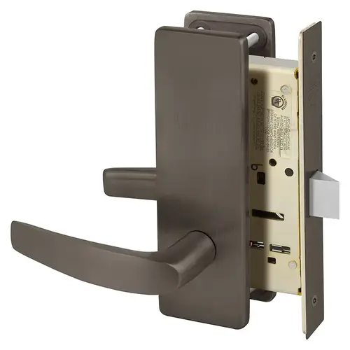 Passage Mortise Lock with B Lever and LS Escutcheon Oil Rubbed Bronze Finish