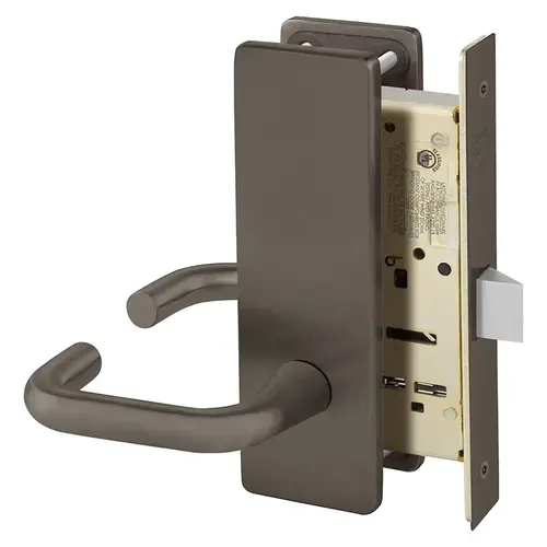 Passage Mortise Lock with J Lever and LS Escutcheon Oil Rubbed Bronze Finish