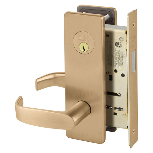 Mortise Lock Satin Bronze Clear Coated