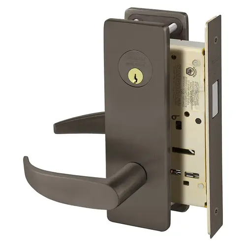 Dummy Trim Deadlock Double Cylinder with Deadbolt Mortise Lock with P Lever and LS Escutcheon Oil Rubbed Bronze Finish