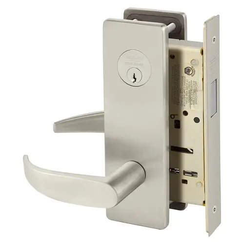 Mortise Lock Satin Nickel Plated Clear Coated