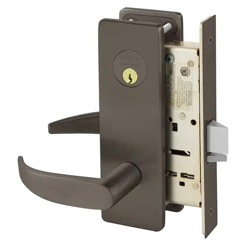 Classroom Mortise Lock with P Lever and LS Escutcheon Oil Rubbed Bronze Finish