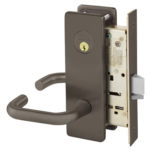 Classroom Security Intruder Double Cylinder Mortise Lock with J Lever and LS Escutcheon Oil Rubbed Bronze Finish