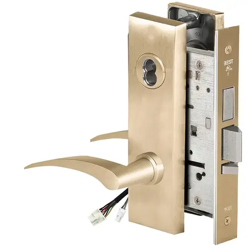 Electric Mortise Lock Satin Brass