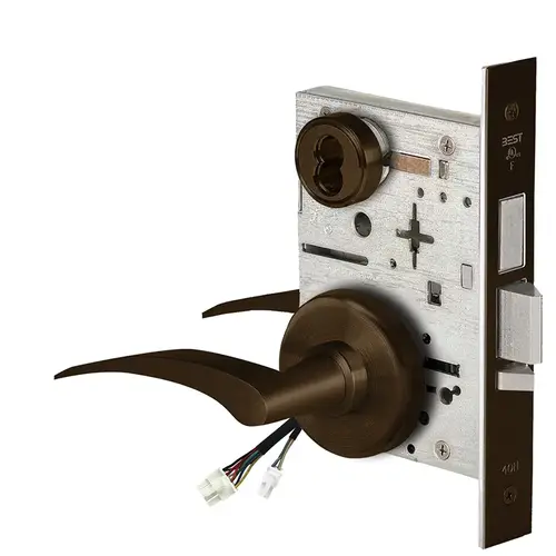 Electric Mortise Lock Dark Oxidized Satin Bronze Oil Rubbed