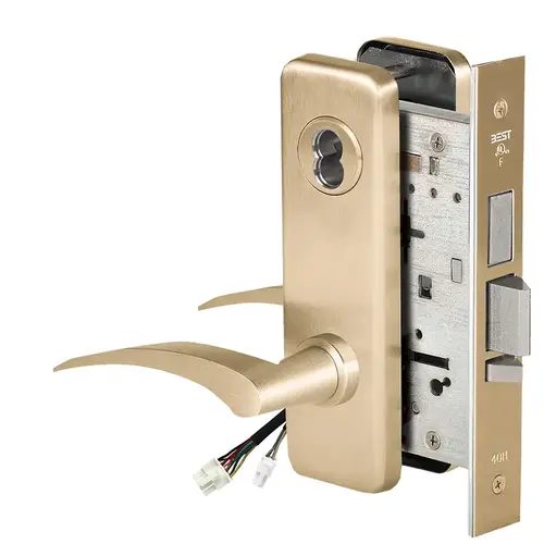 Electric Mortise Lock Satin Brass