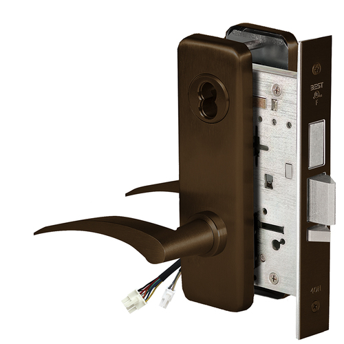 Electric Mortise Lock Dark Oxidized Satin Bronze Oil Rubbed