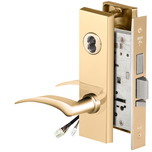 Electric Mortise Lock Bright Brass