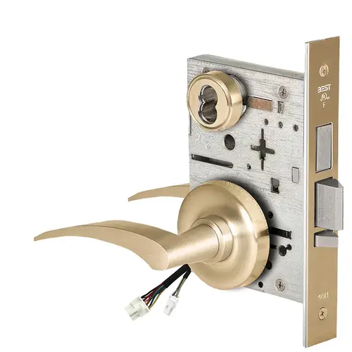 Electric Mortise Lock Satin Brass