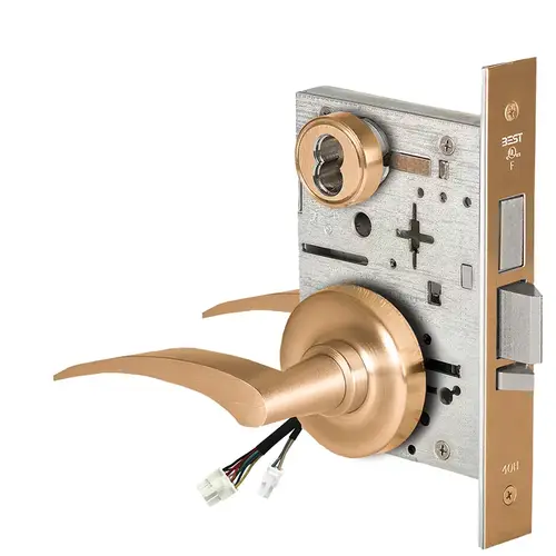 Electric Mortise Lock Satin Bronze Clear Coated