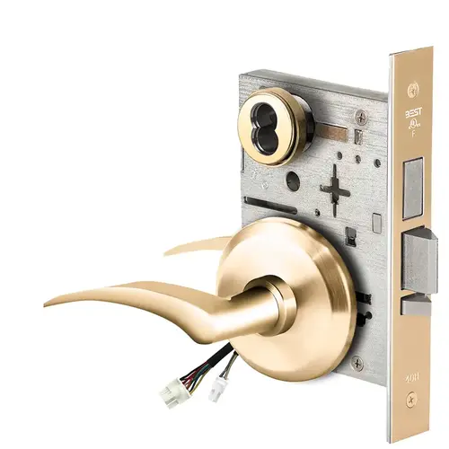 Electric Mortise Lock Bright Brass