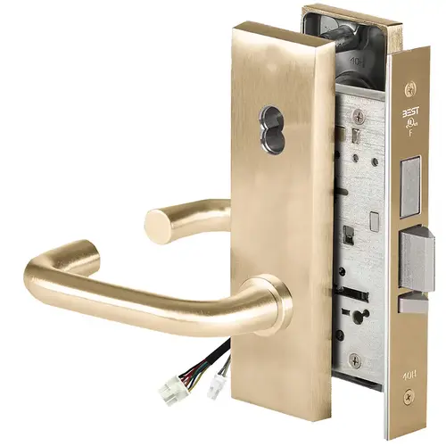 Electric Mortise Lock Satin Brass