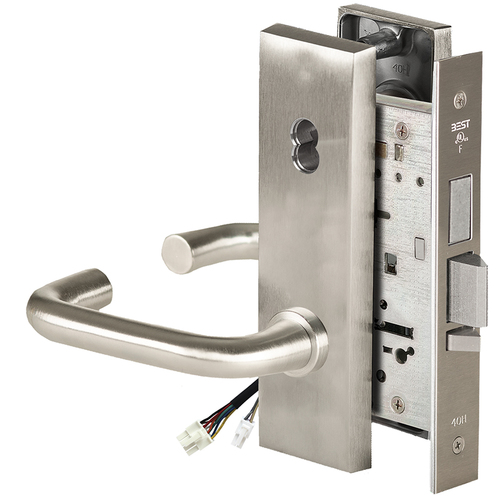 Electric Mortise Lock Satin Nickel Plated Clear Coated