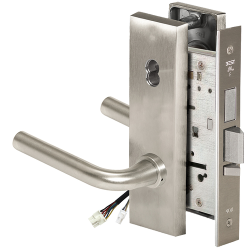 Electric Mortise Lock Satin Nickel Plated Clear Coated