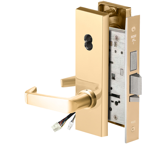 Electric Mortise Lock Bright Brass