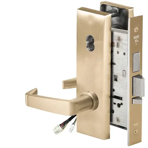 Electric Mortise Lock Satin Brass