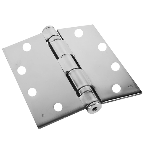 4 1/2" x 4" 5-Knuckle Ball Bearing Hinge, Standard Weight, 4-1/2" x 4", Bright Chromium Plated