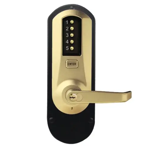 Pushbutton Lock Satin Brass