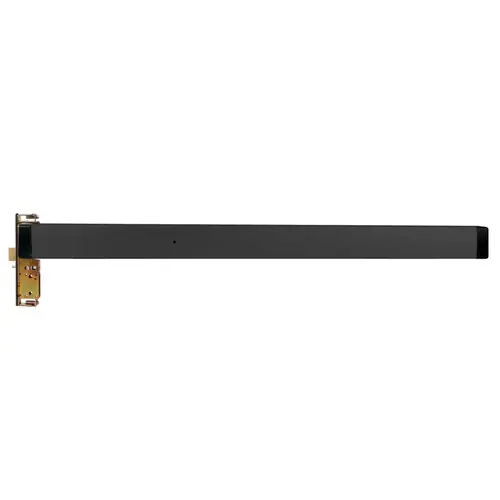 Mortise Exit Device, 1-1/2" Backset, Narrow Stile Aluminum Doors, LHR, 48", Electric Latch Retraction, Black Anodized Aluminum