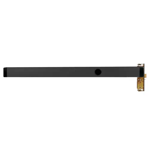 Mortise Exit Device, 1-1/8" BacksetNarrow Stile Aluminum Doors, RHR, 42", Cylinder Dogging, Black Anodized Aluminum