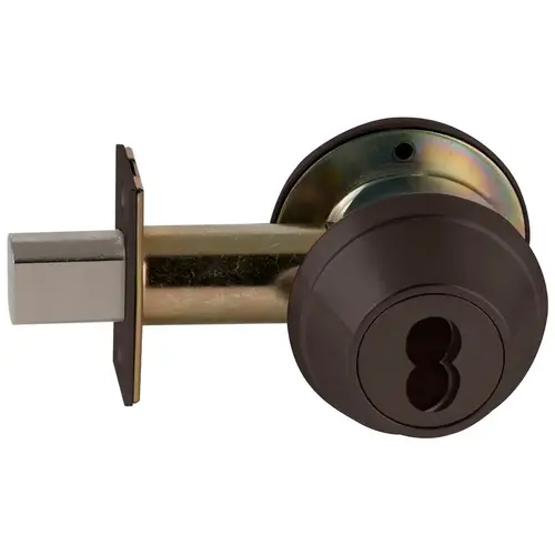 Lock Deadlock Dark Oxidized Satin Bronze Oil Rubbed