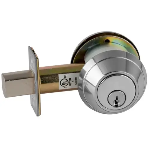 B662P Double Cylinder Deadbolt, Bright Polished Chrome