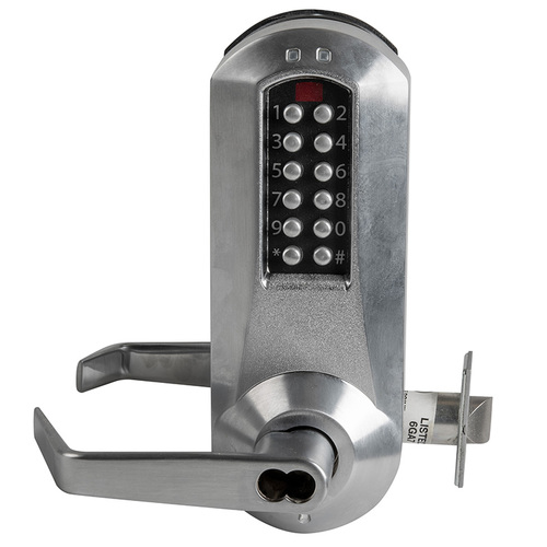 Pushbutton Lock Satin Chrome