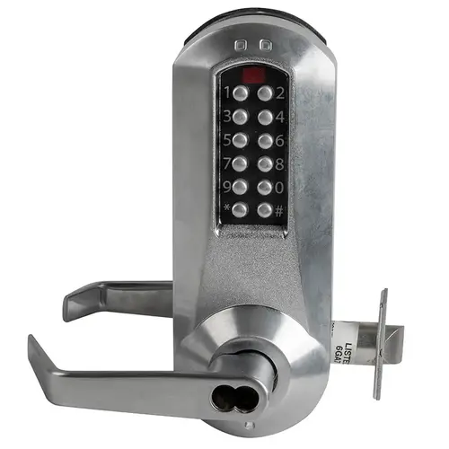 Pushbutton Lock Satin Chrome