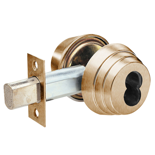 Lock Deadlock Satin Bronze Clear Coated