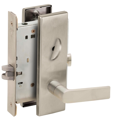 Mortise Lock Satin Nickel Plated Clear Coated