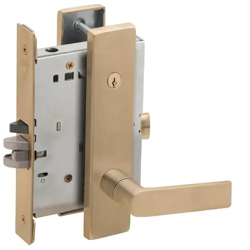 Lock Mortise Lock Satin Brass Blackened Satin Relieved Clear Coated