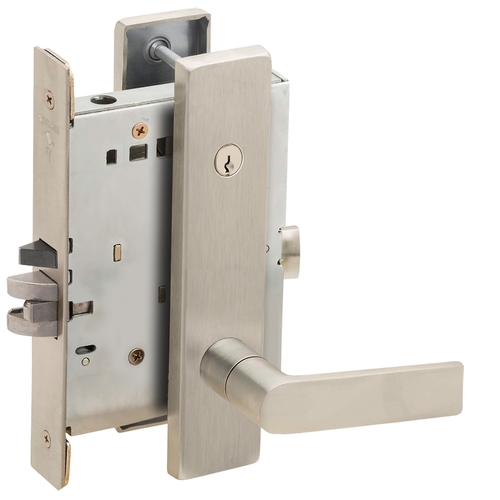 Lock Mortise Lock Satin Nickel Plated Clear Coated